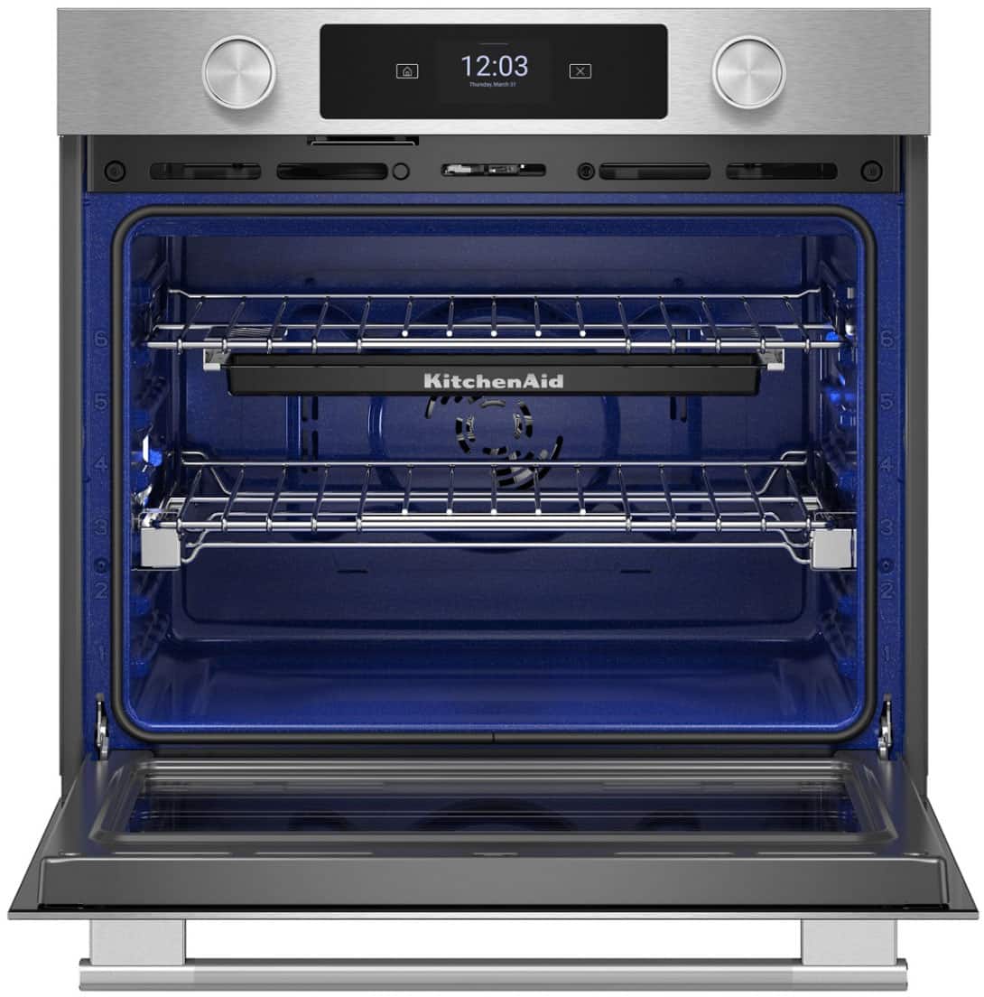 KitchenAid - 27" Smart Built-In Electric Single Wall Oven with Assisted Cooking Modes - Stainless Steel