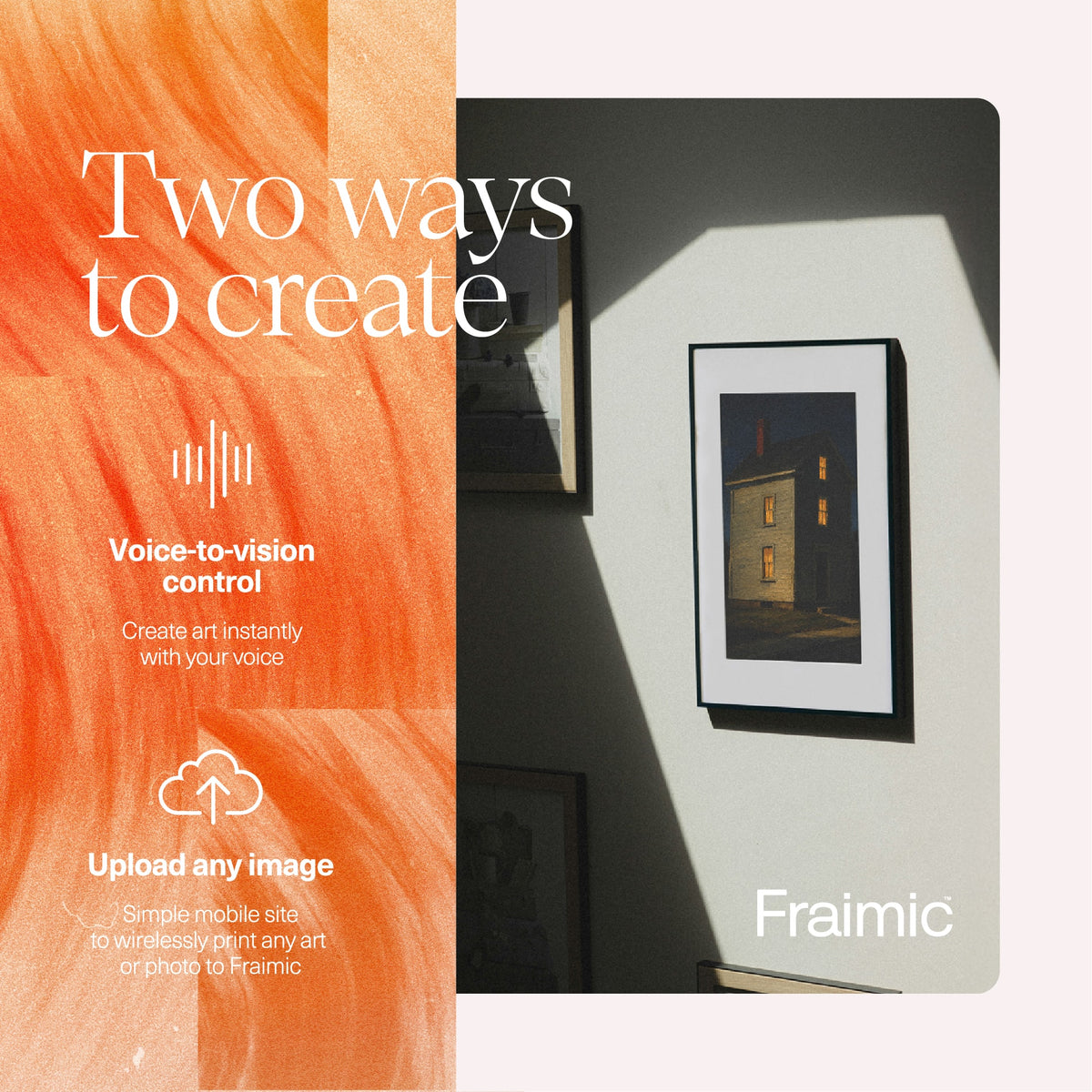 Fraimic - Large 31.5" Smart AI Digital Canvas Display and Frame