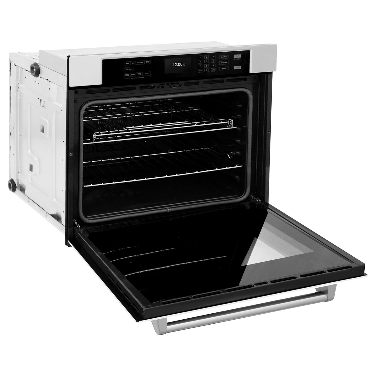 ZLINE - 30 in. True Convection Wall Oven w/ Air Fry and Self Clean w/ White Matte Door - Stainless Steel