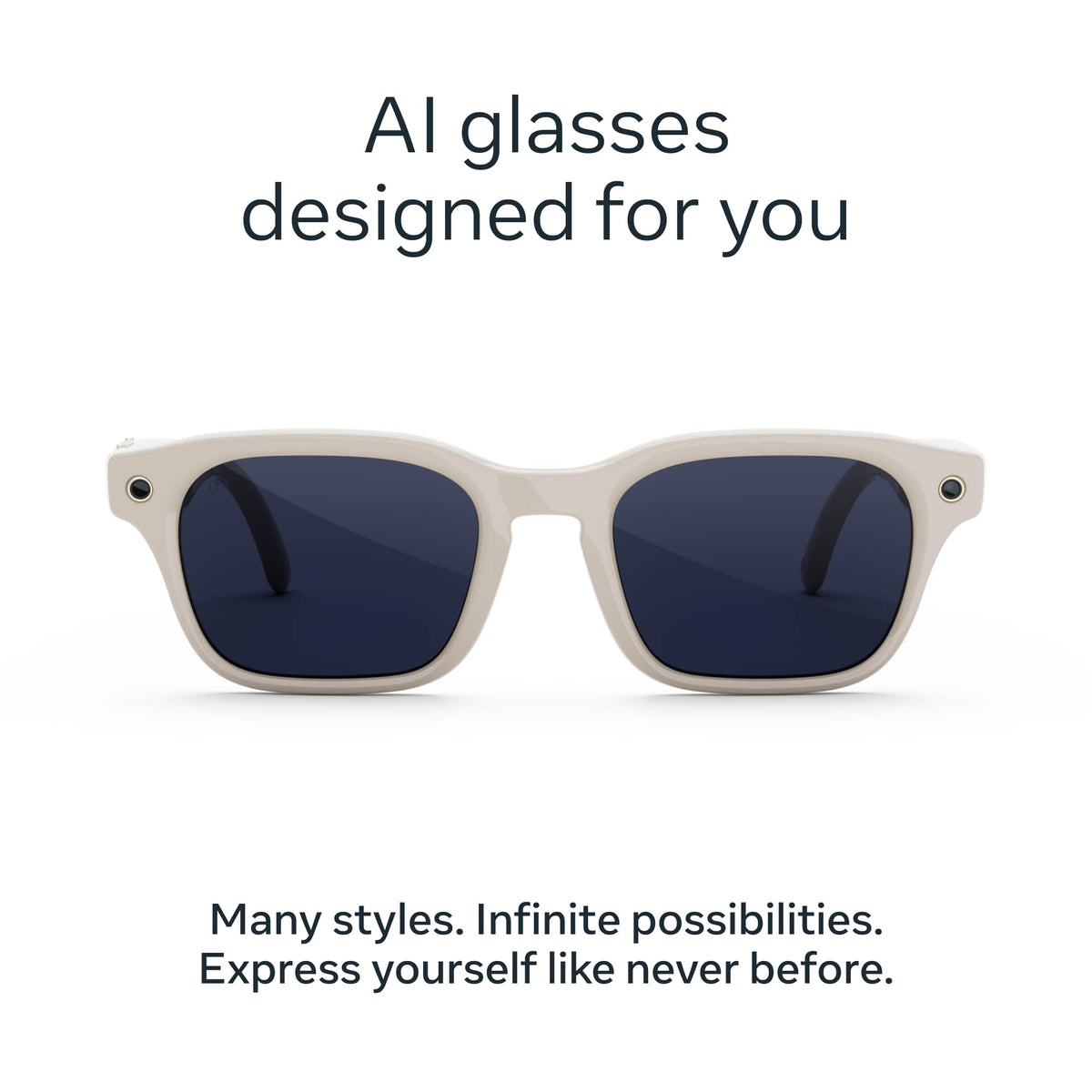 Meta - Adventurer - AI Glasses - Smart Features like 12MP Camera, Live Translate- 8+ Hour Battery - Transitions Sapphire Lenses - Linen