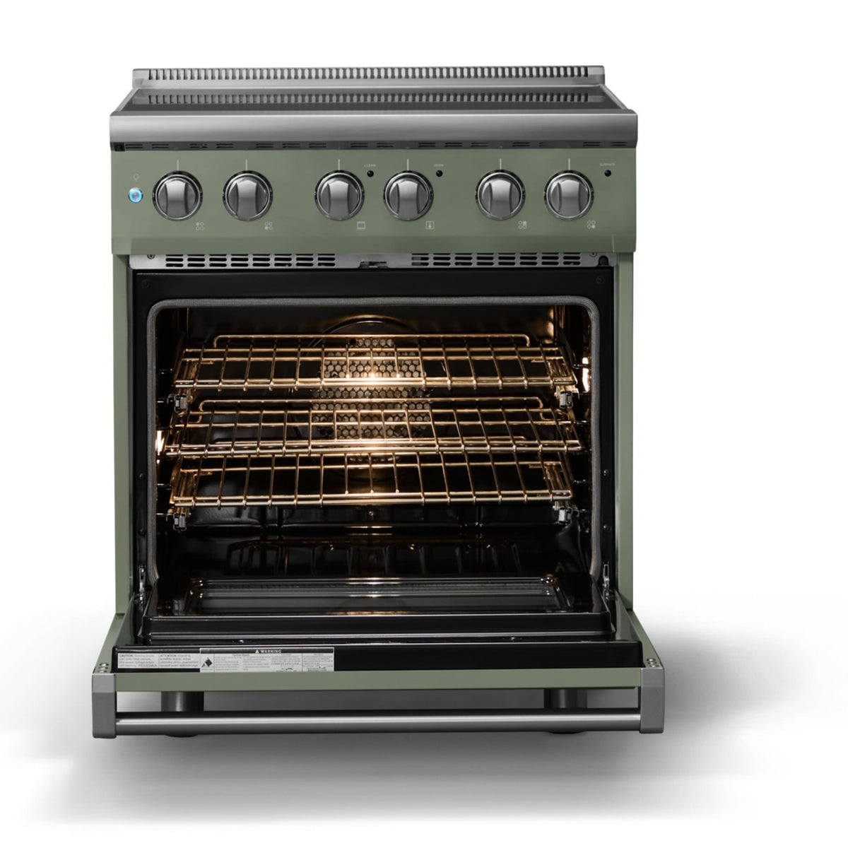 Viking - 30"W. Pro5S 4.7 Cu. Ft. Freestanding 4 Element Electric Convection Range - Eucalyptus