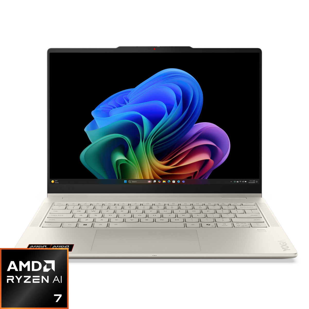 Lenovo - Yoga 7a 2-in-1 14" 2K OLED Touchscreen Laptop - AMD Ryzen AI 7 445 2026- 24GB Memory - 512GB SSD - Copilot+ PC - Seashell