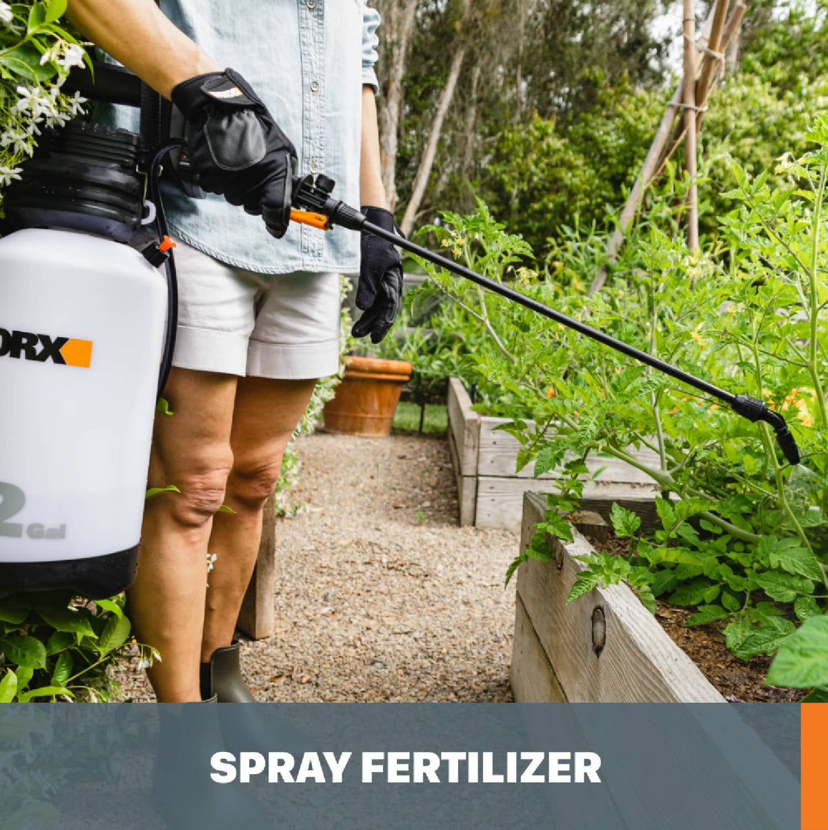 WORX - WG829 20V Power Share Cordless Yard Sprayer Battery and Charger Included - Black