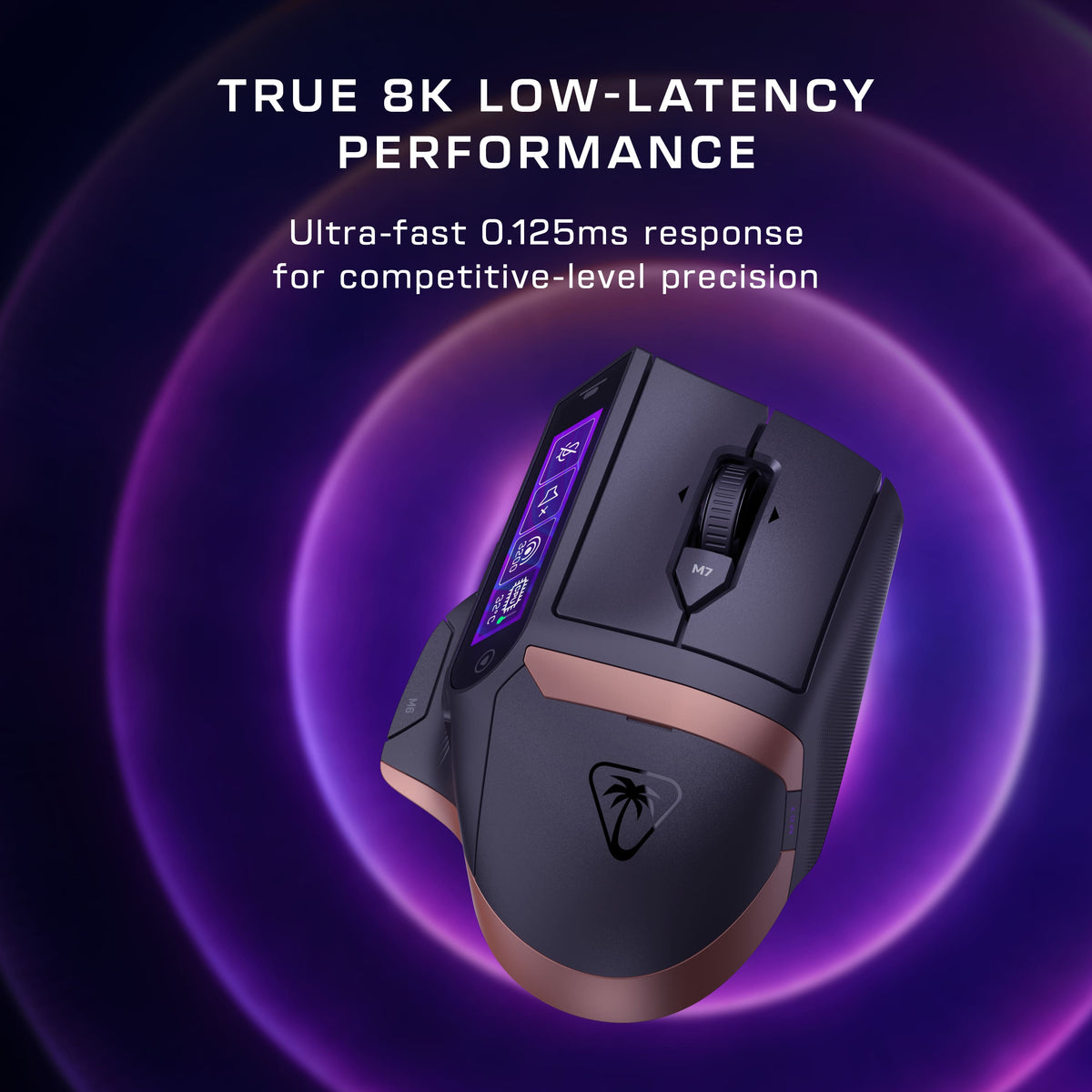 Turtle Beach - Command Series MC7 Advanced Wireless Touchscreen Optical Gaming Mouse for Windows 10/11 PC - Wireless - Black