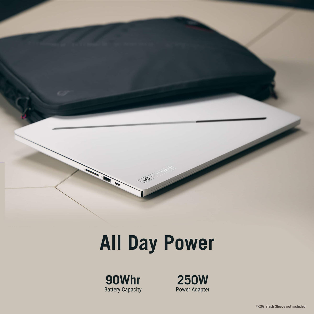 ASUS - ROG Zephyrus G16 (2026) 16" OLED 3K 240Hz Gaming Laptop - Intel Core Ultra 9 386H - RTX 5080 - 64GB RAM - 1TB SSD - Platinum White