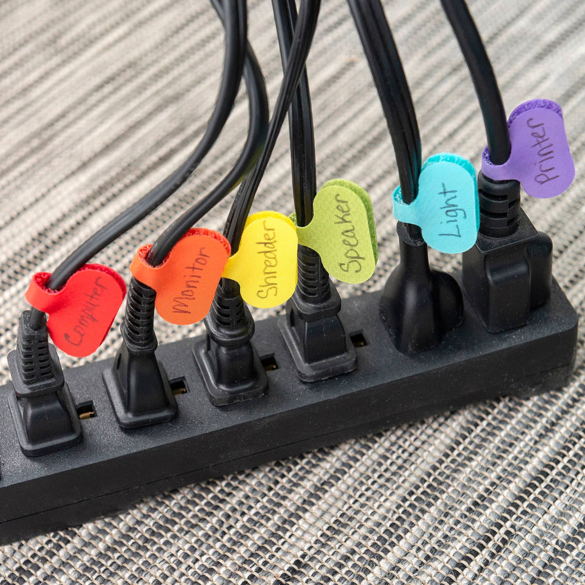 Wrap-It Storage - Cord Identification Labels (16-Pack) - Assorted Colors