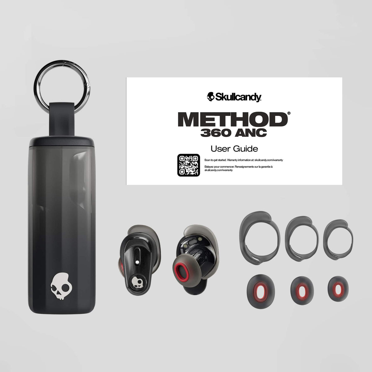Skullcandy - Method 360 ANC True Wireless Noise Cancelling Earbuds - Black