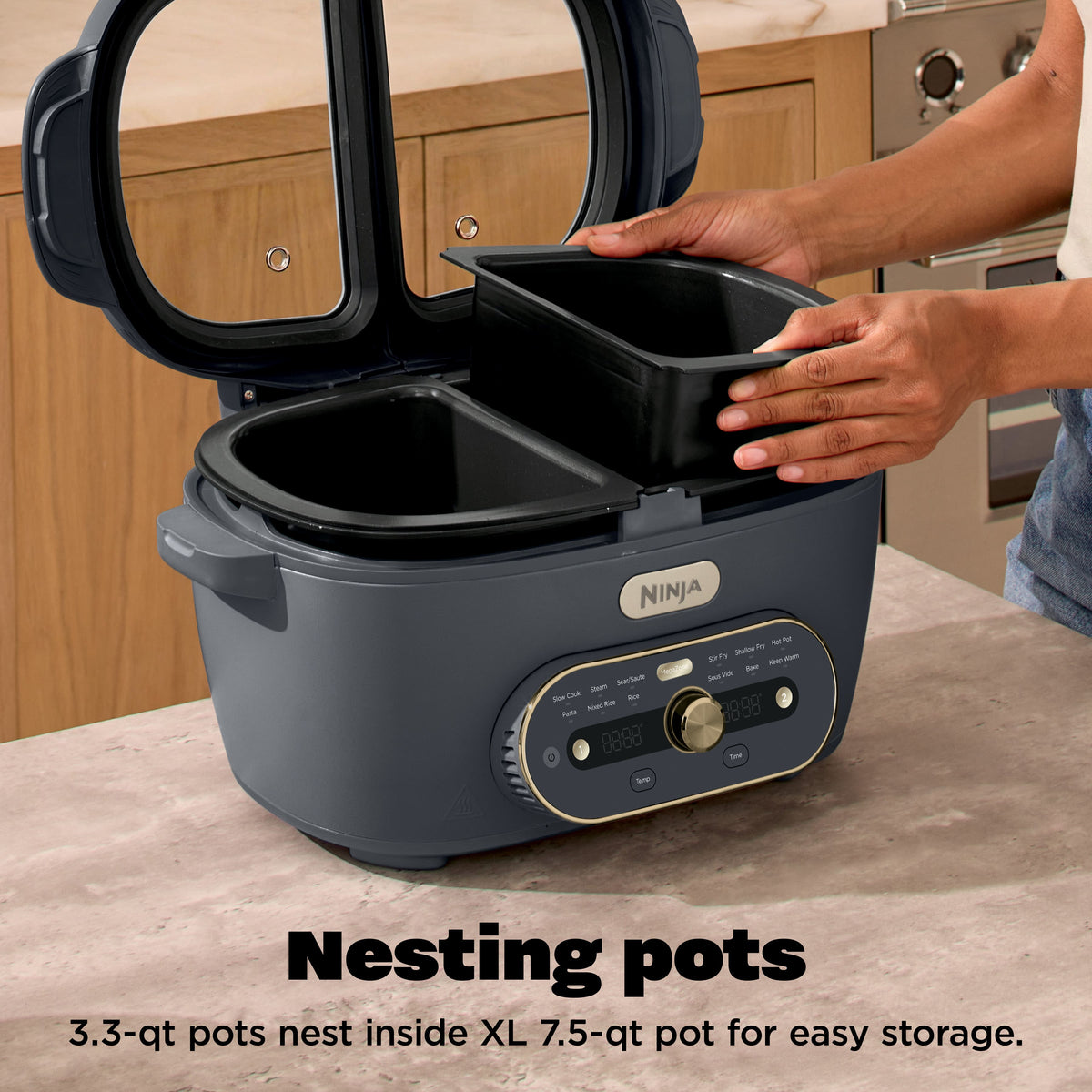 Ninja - MultiPot XL 12-in-1 DualZone Multicooker - Cyberspace