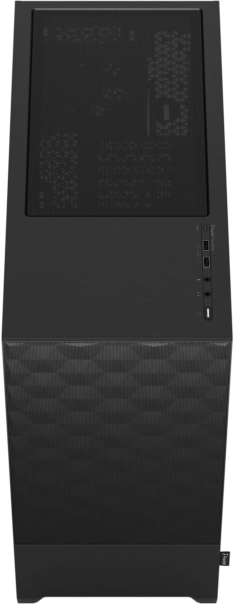 Fractal Design - Pop Air Black TG ATX High-Airflow Clear Tempered Glass Window Mid-Tower PC Case - Black