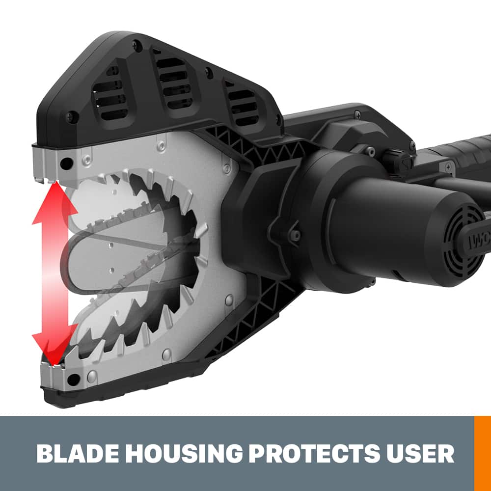 WORX - JAWSAW 20V 6" Cordless Plunging Chainsaw with Automatic Chain-Tensioning (1 x 2.0 Ah Battery and 1 x Charger) - Black