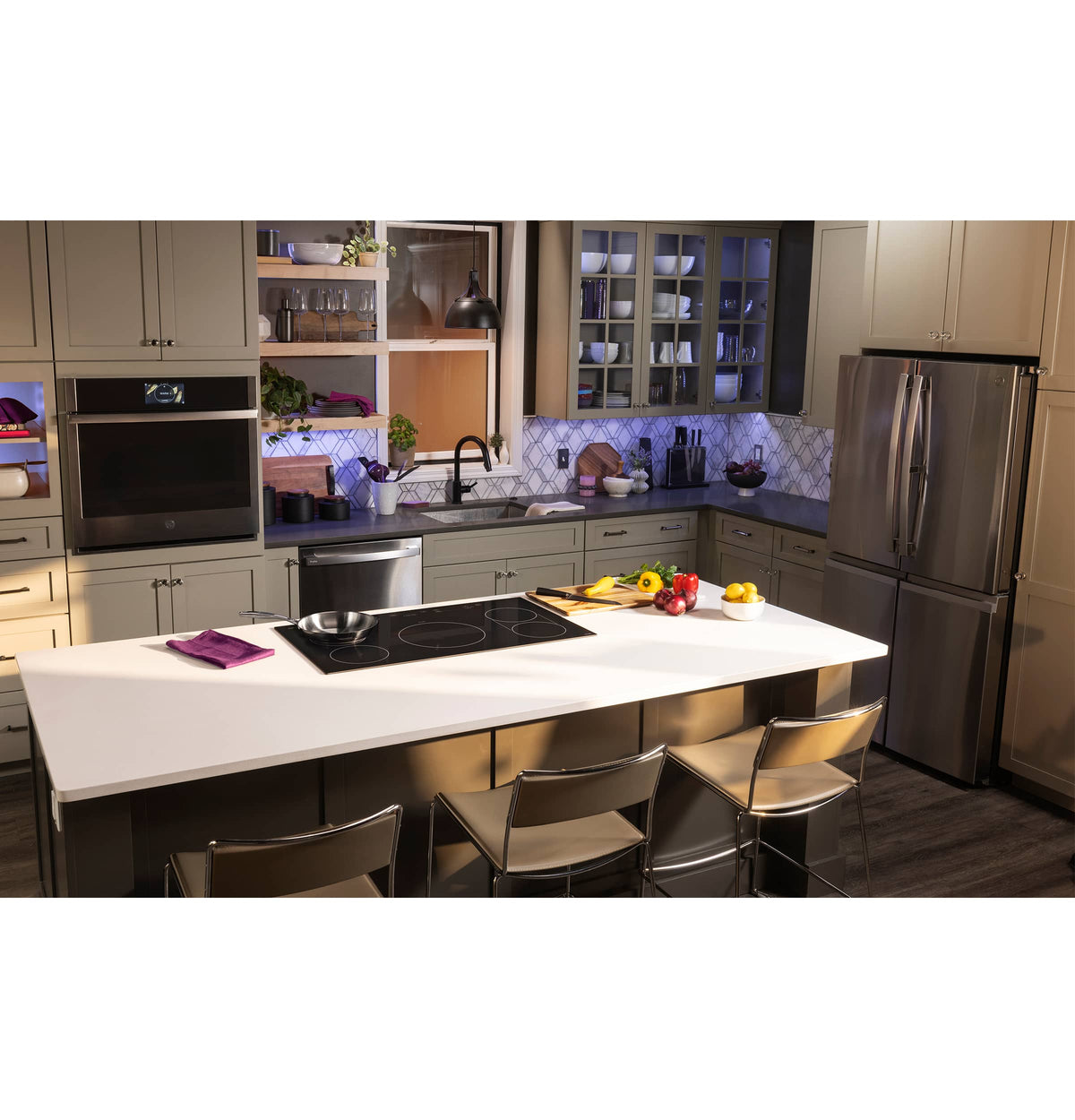 GE Profile - 36" Built-In Electric Induction Cooktop with 5 Elements, Slide Touch Controls, and Power Boost - Black