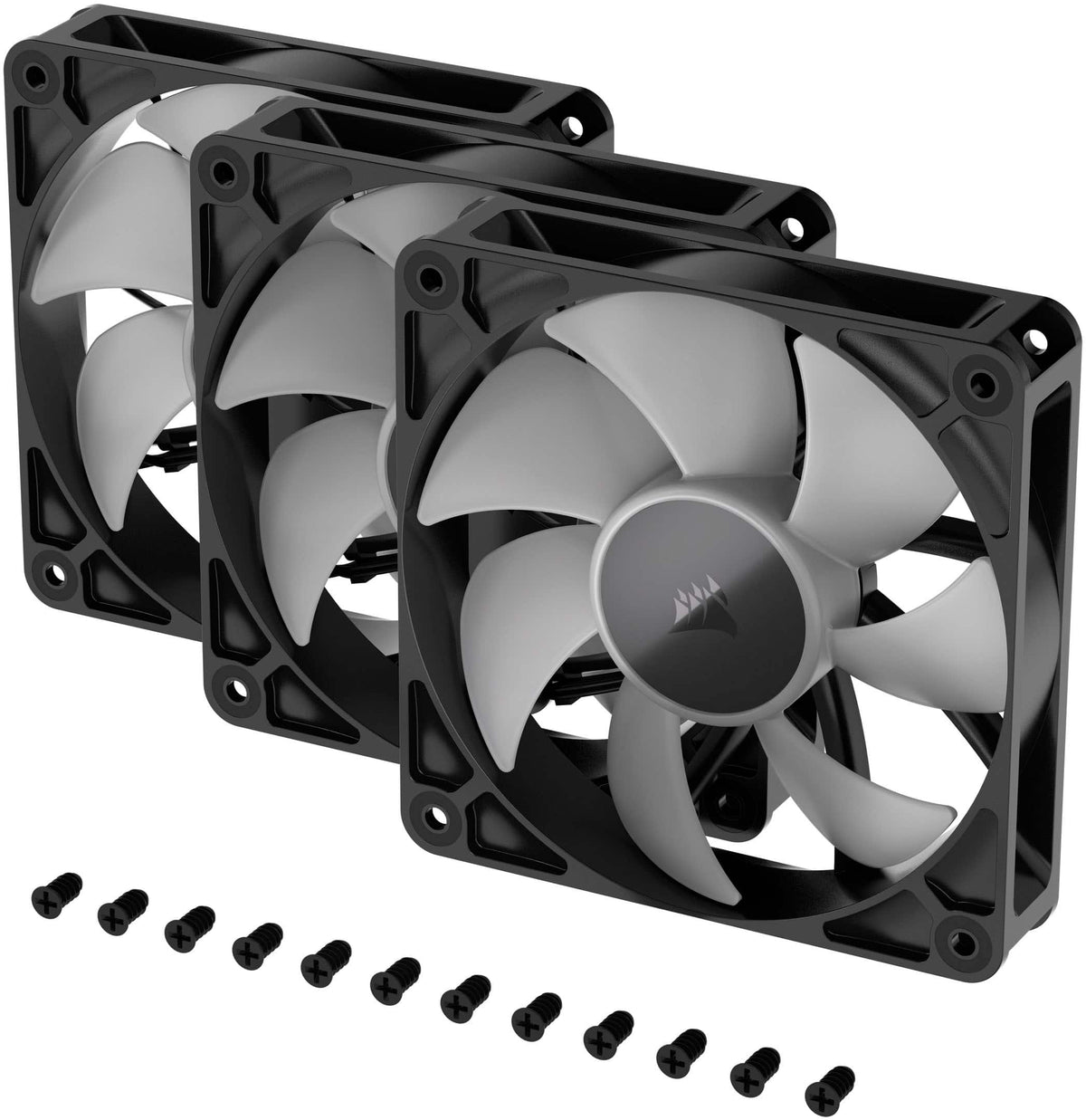 CORSAIR - RS120 ARGB 120mm PWM Case Fans (3-pack) - Black