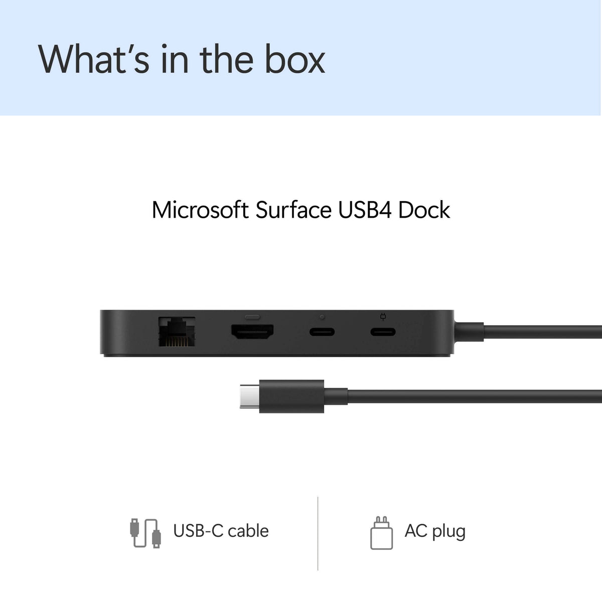 Microsoft - Surface USB4 Dock - Black