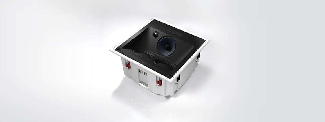 Bowers & Wilkins - CI700 Series In Ceiling 3-way Angled Speaker w/4" midrange, dual 5" bass drivers, includes retrofit back box (each) - White