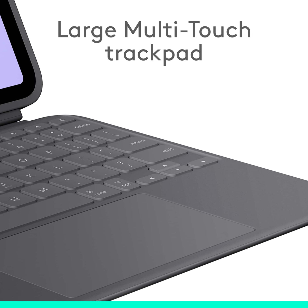 Logitech - Combo Touch for iPad Pro 11-inch (Latest Model)(M4 & M5) Keyboard Case with Detachable Keyboard and Trackpad - Graphite