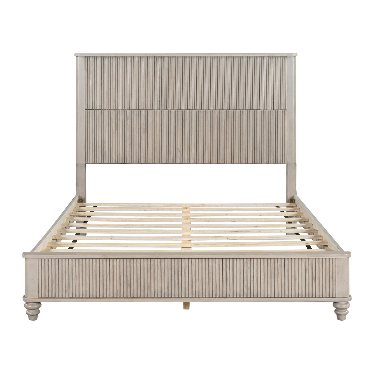 Estructura de cama de plataforma y cabecero alto