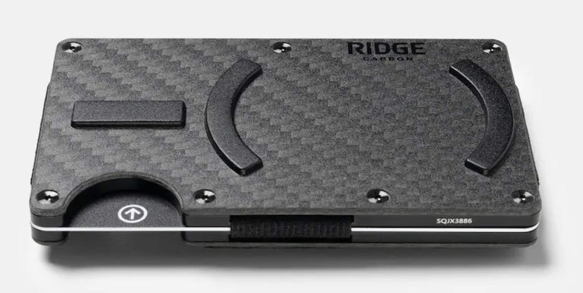 The Ridge Wallet - Carbon Fiber MagSafe Wallet - Silver