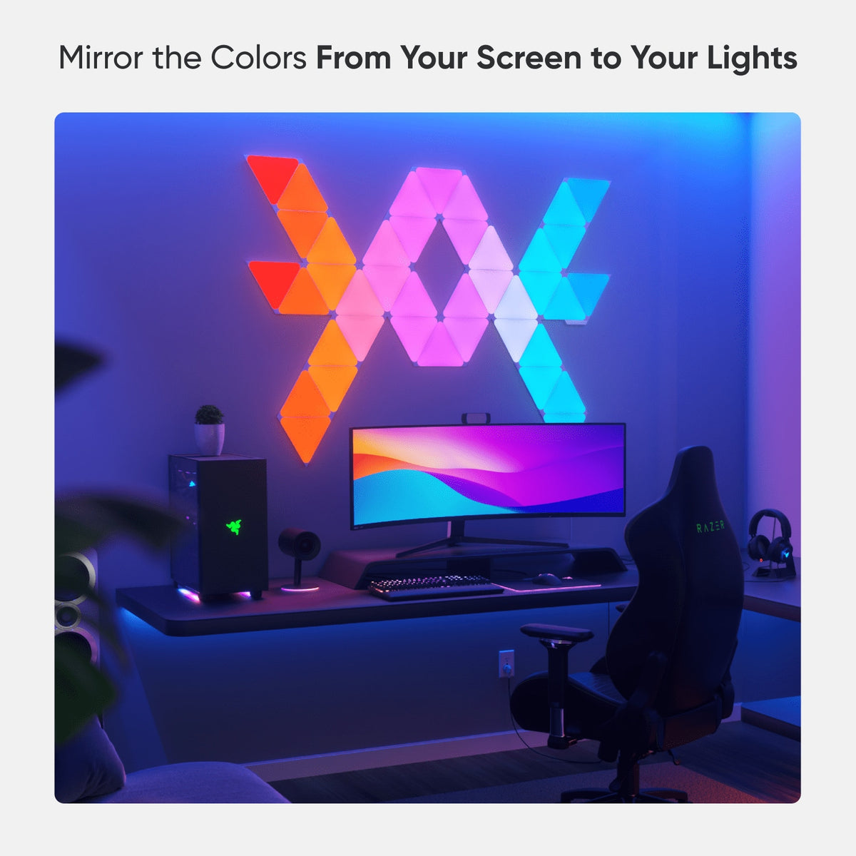 Nanoleaf - Shapes Triangles Expansion Pack (3 Panels) - Multicolor