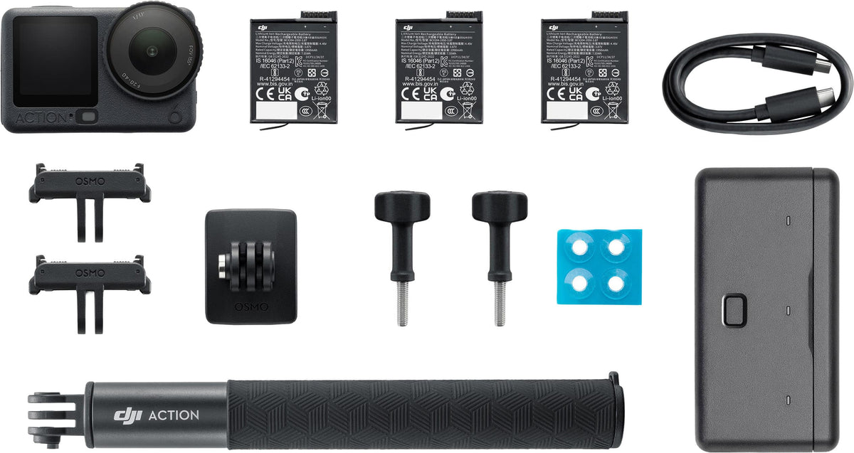 DJI - Osmo Action 6 Adventure Camera Combo - Black