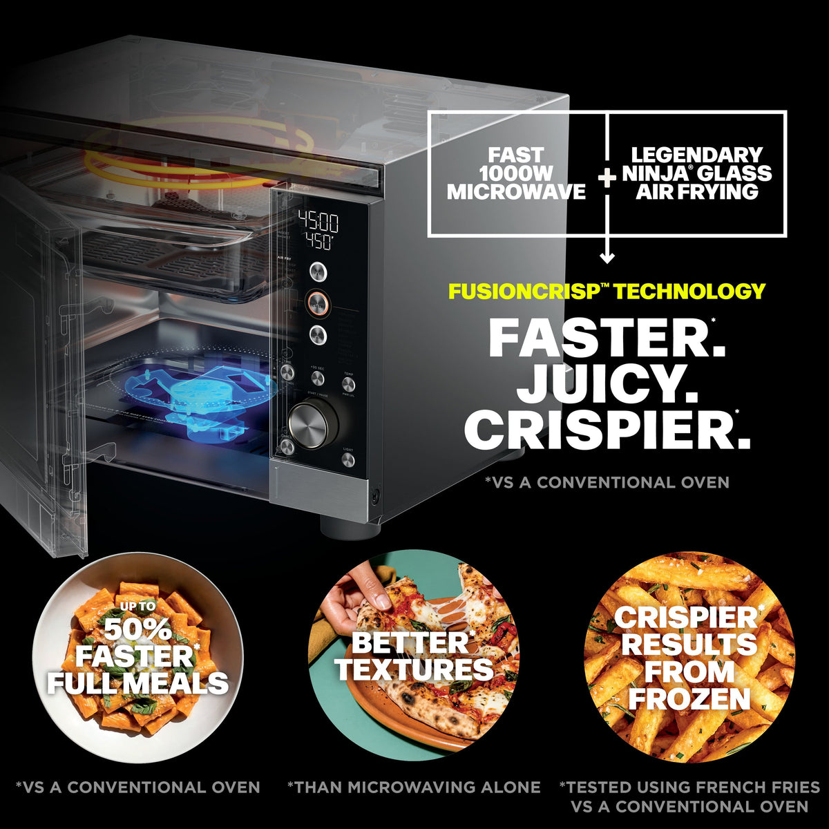 Ninja - Crispi Microwave and Air Fryer with FusionCrisp Technology - Stone Gold