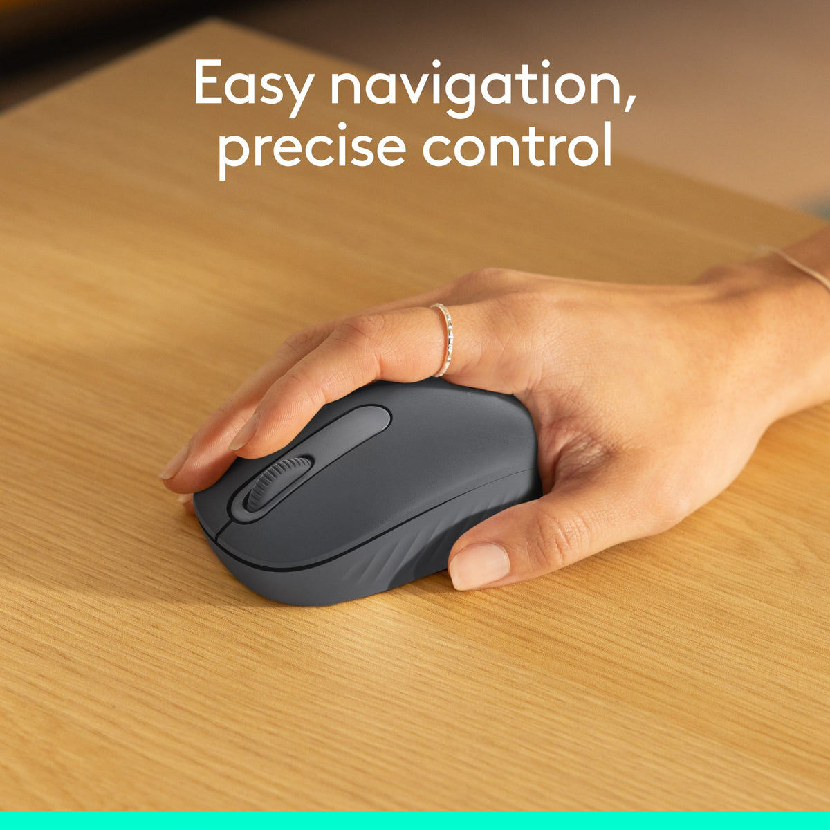 Logitech - M196 Lightweight Bluetooth Wireless Optical Mouse Compact 3-Button Ambidextrous Mouse with Smooth Tracking - Wireless - Graphite