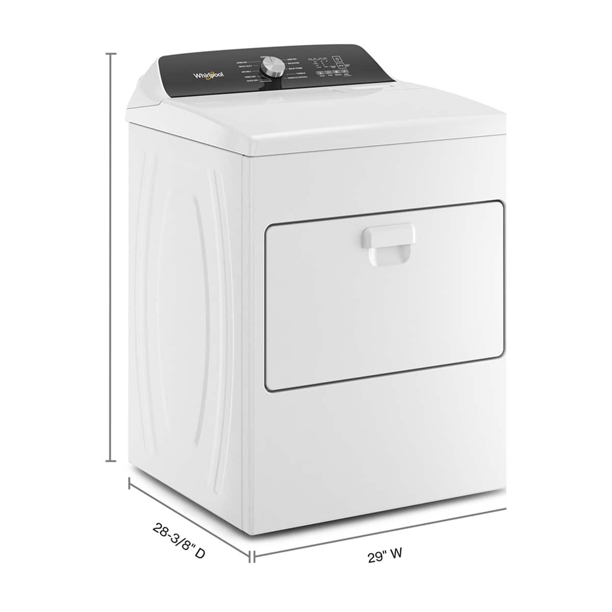 Whirlpool - 7.0 Cu. Ft. Electric Dryer with Moisture Sensing - White