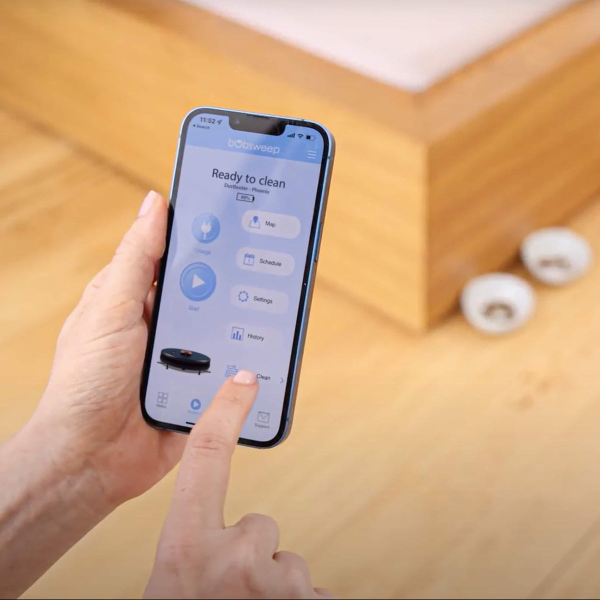 bObsweep - PetHair SLAM Wi-Fi Connected Robot Vacuum Cleaner, Phoenix - Midnight