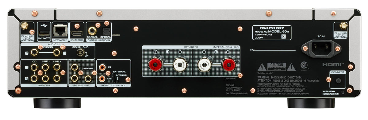 Marantz - MODEL 60n 60W 2.1-Ch. Network Integrated Amplifier - Silver Gold
