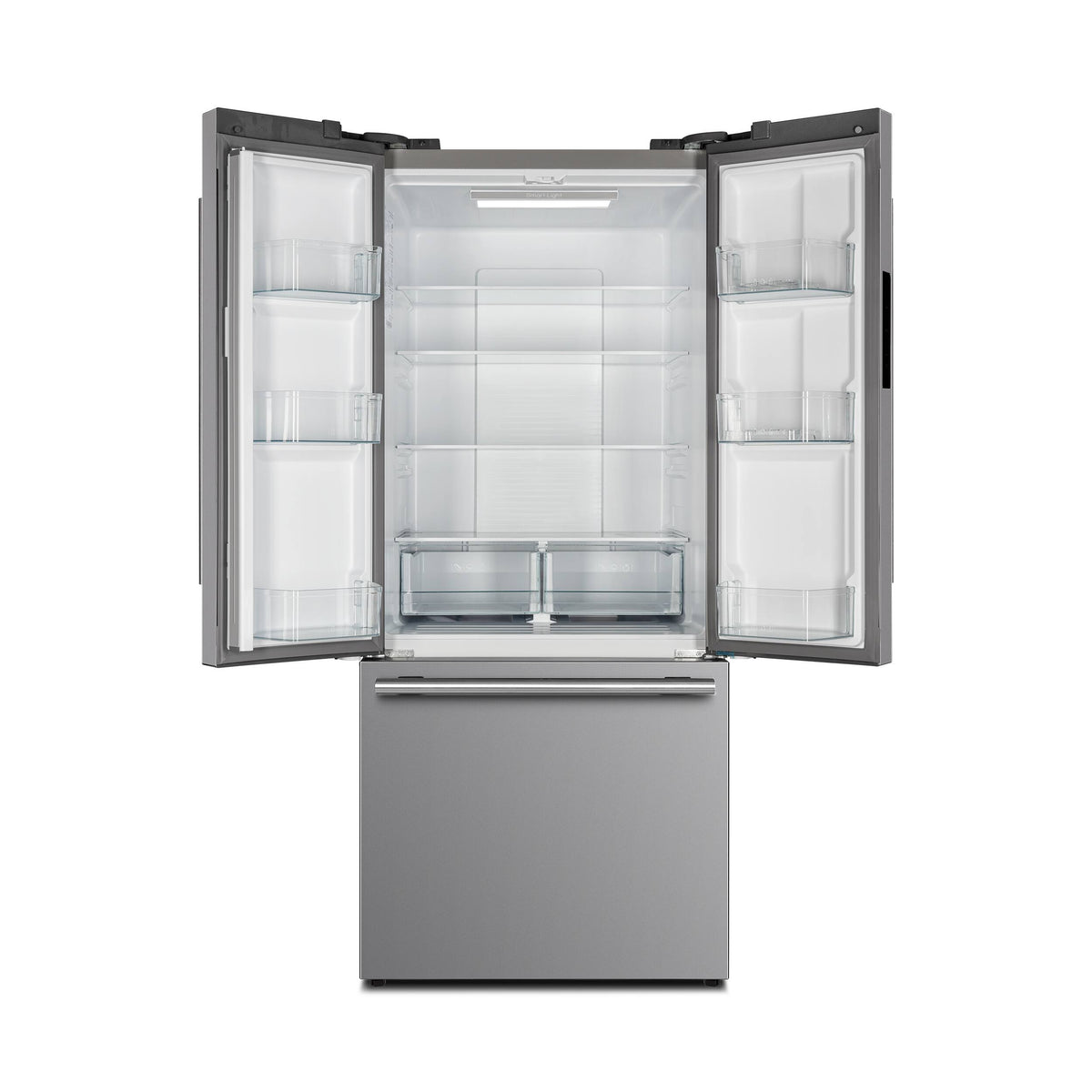 Forno Appliances - 34 in. Wide Gallipoli 17.5 Cu. Ft. Freestanding French Door Refrigerator with High-Efficiency LED lighting - Stainless Steel