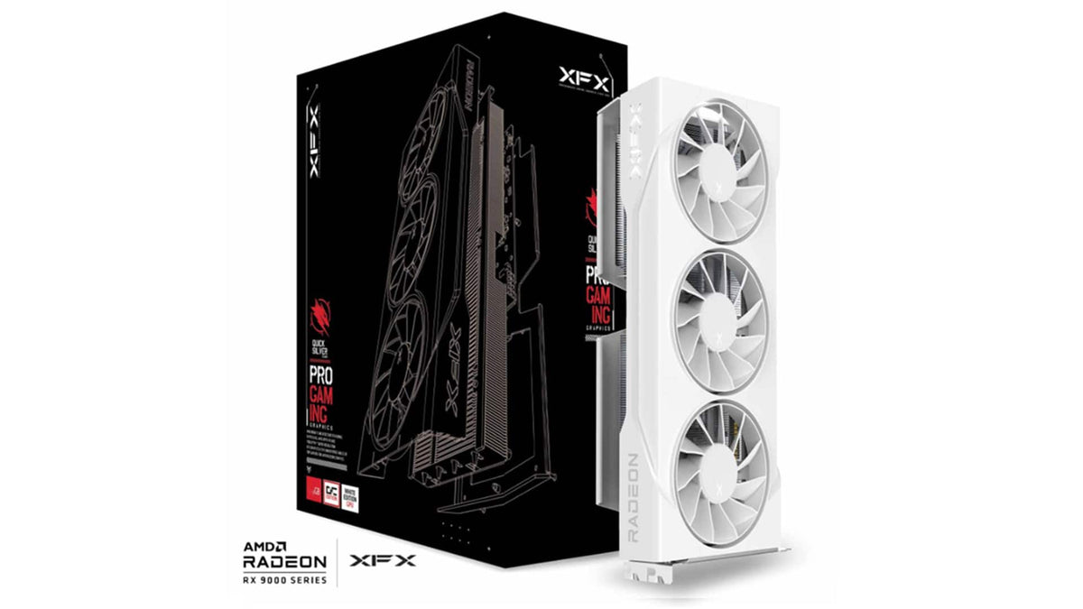 XFX - Swift AMD Radeon RX 9060XT 16GB GDDR6 PCI Express 5.0 Gaming Graphics Card - White