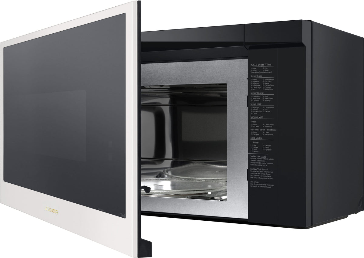 LG - SIGNATURE 1.7 Cu. Ft. Convection Over-the-Range Smart Microwave with Sensor Cooking, Air Fry and Air Sous Vide - Essence White