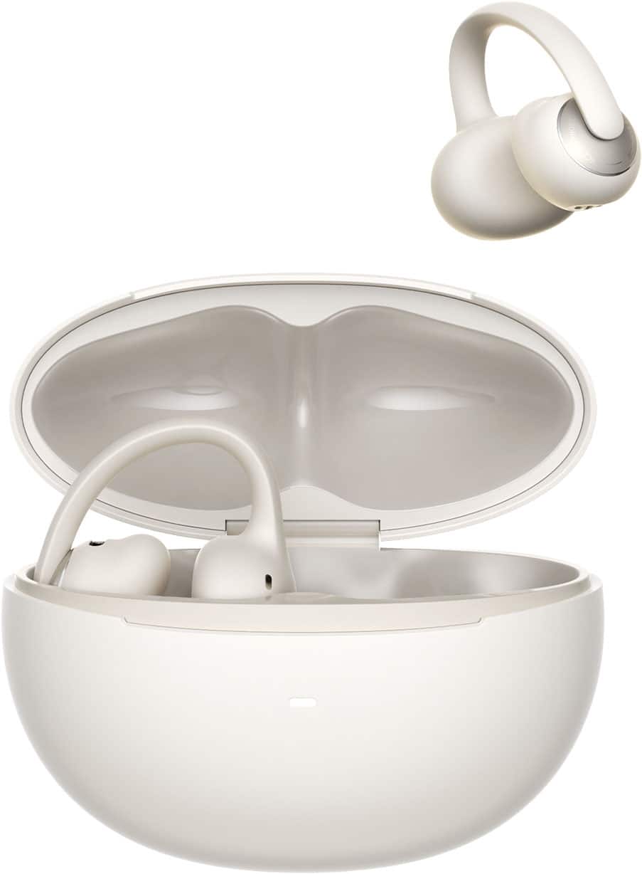 Baseus - Bowie MC2 Open-Ear Clip-On Earbuds - LDAC Hi-Res Audio,55-Hour Playtime,IP67 Water Resistance - White