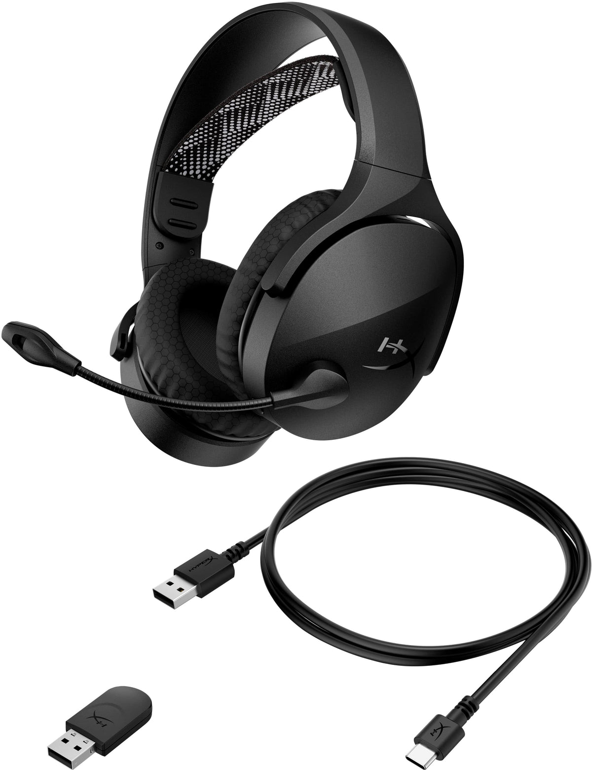 HyperX - Cloud Jet Dual Wireless Gaming Headset for PC, Mac, PS5, PS4, and Mobile - Black