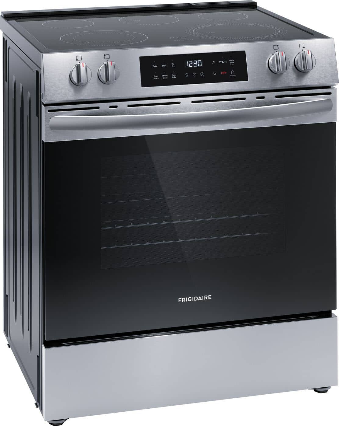 Frigidaire - 30 in. Wide 5 elements 5.3 Cu ft. Slide In Electric Range with Air Fry and Steam Clean - Stainless Steel