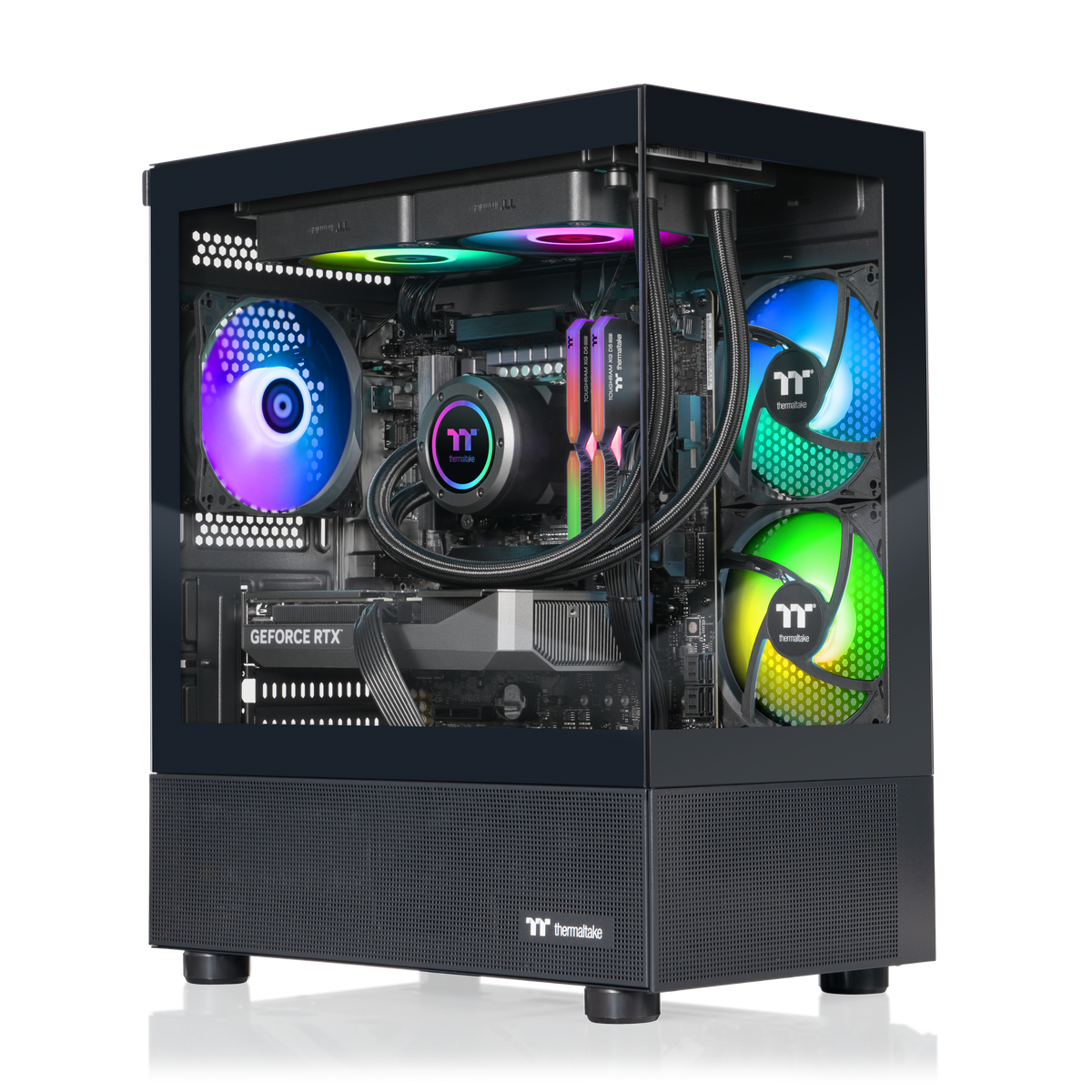 Thermaltake - LCGS View i570-170 Gmng Dsktp Intel Core i9-14900KF 2025 32GB RGB Memory NVIDIA GeForce RTX 5070, 1TB SSD NVMe M.2, Wifi - Black