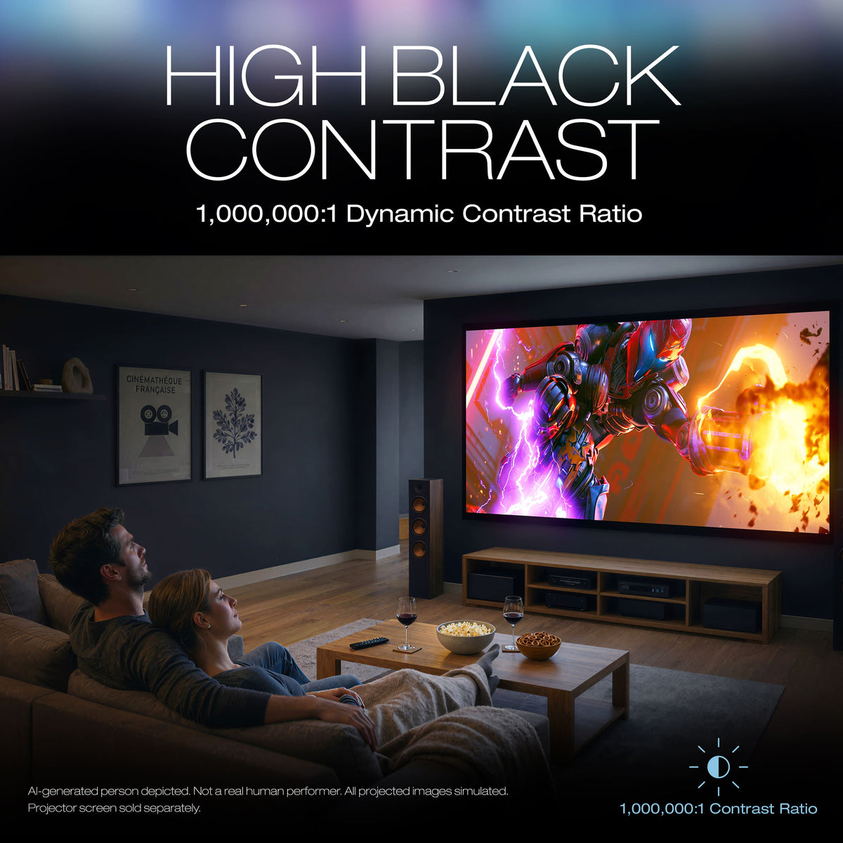 Epson - Home Cinema LS7500 4K HDR Short Throw Laser Projector, 3,500 Lumens of Color and Brightness, 3LCD, HDR - White