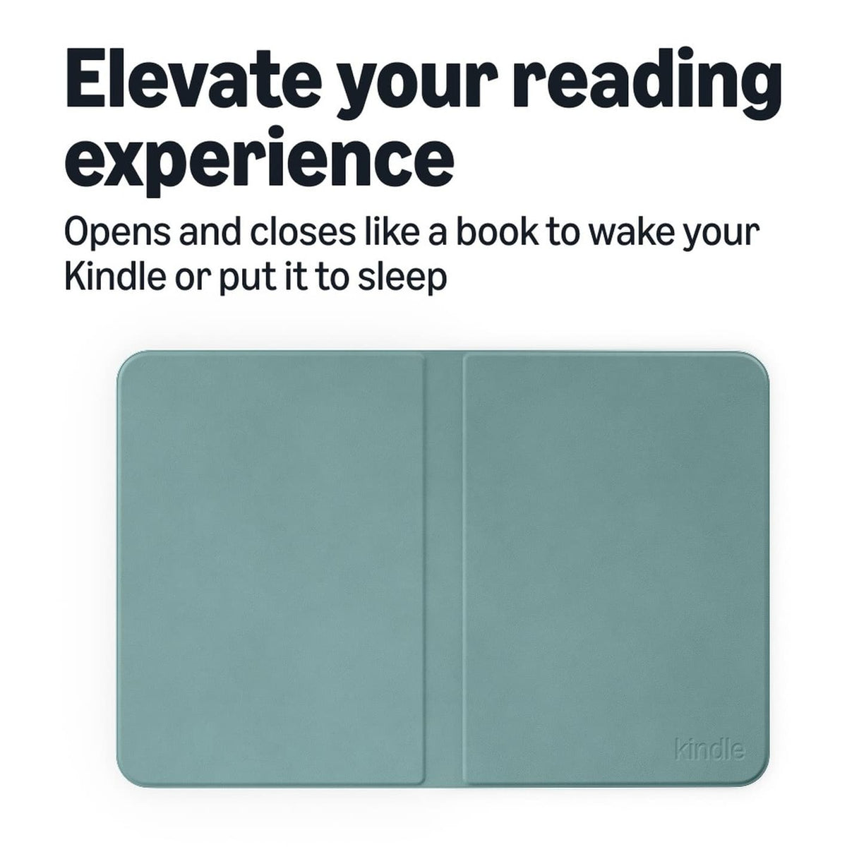 All-New Amazon Kindle Aluminum Slim Cover w/ Magnetic Attach, Lightweight, Foldable Protective Case, Plant-Based Leather - Seaglass Green