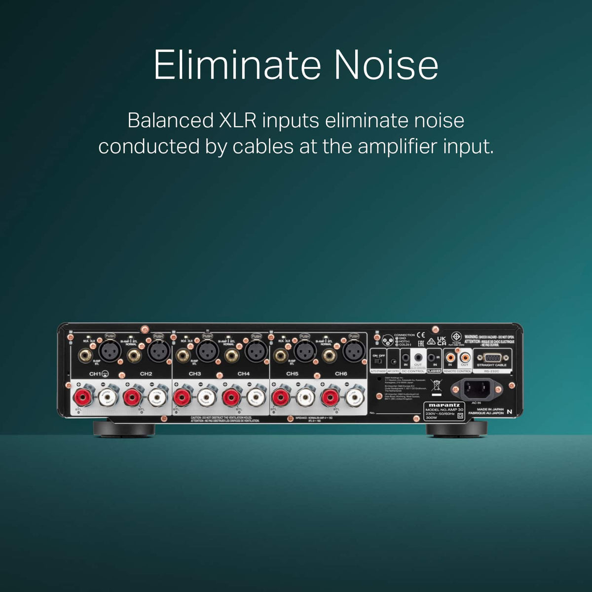 Marantz - AMP 30 6-Channel Power Amplifier with 200 Watts and Exclusive HDAM - Black