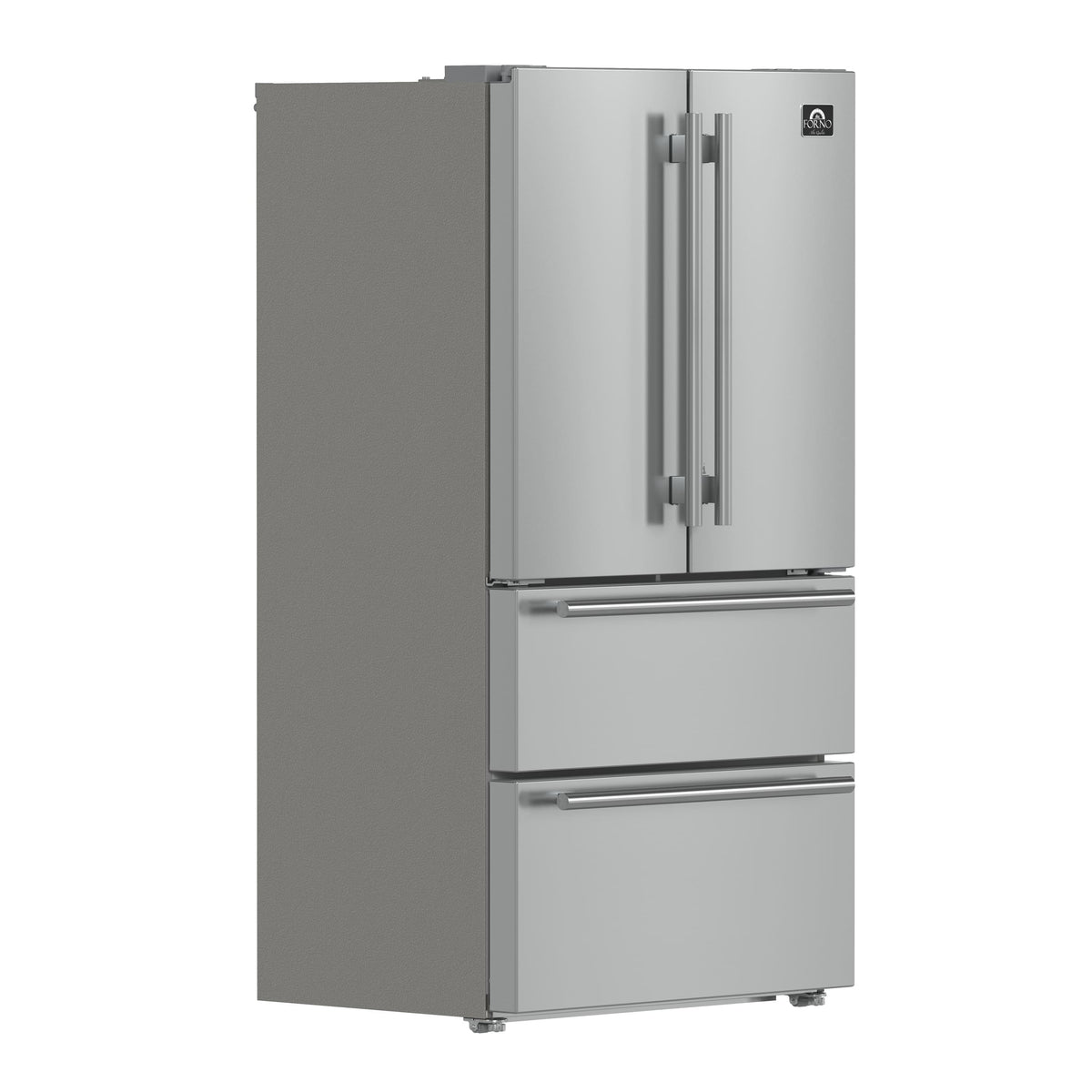 Forno Appliances - 36 in. Wide Moena 19.2 Cu. Ft. French Door Refrigerator - Stainless Steel