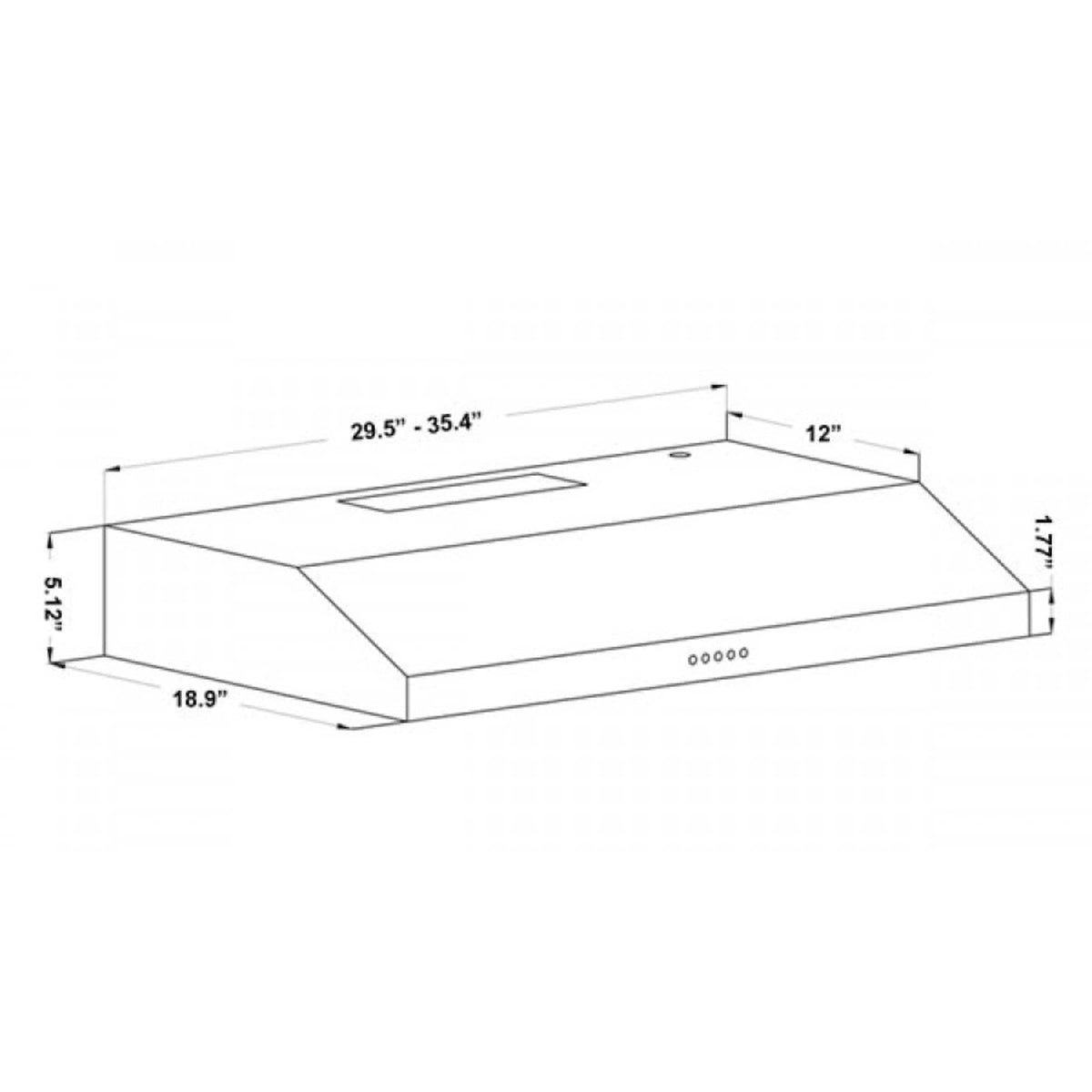 ZLINE - 30 inches - Externally Vented - Under cabinet Range Hood - Brushed Stainless Steel