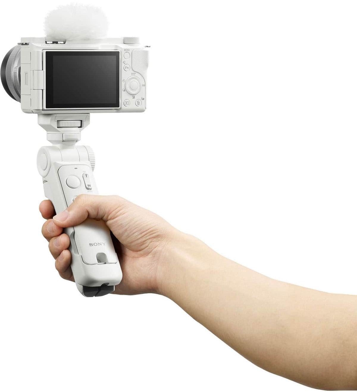 Sony - GP-VPT3 Multi-function Bluetooth® Shooting Grip, Tripod and Remote Comander - White