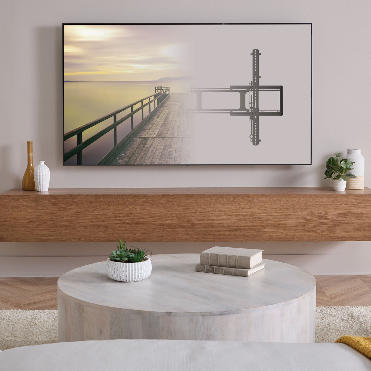 SANUS Elite - Fixed Position TV Wall Mount For 65"- 140" TVs up to 300 lbs. - Designed for Extra Large TVs - Black