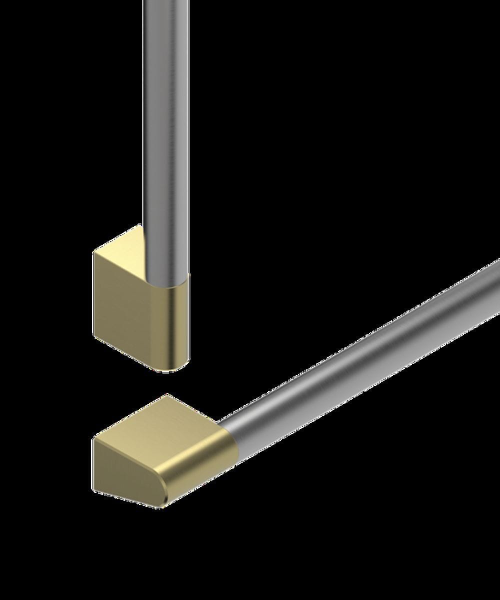 Fisher & Paykel - l Round Flush Handle Kit for Integrated Refrigerator Freezer Compatible with 36" F&P Integrated Refrigerator - Brass