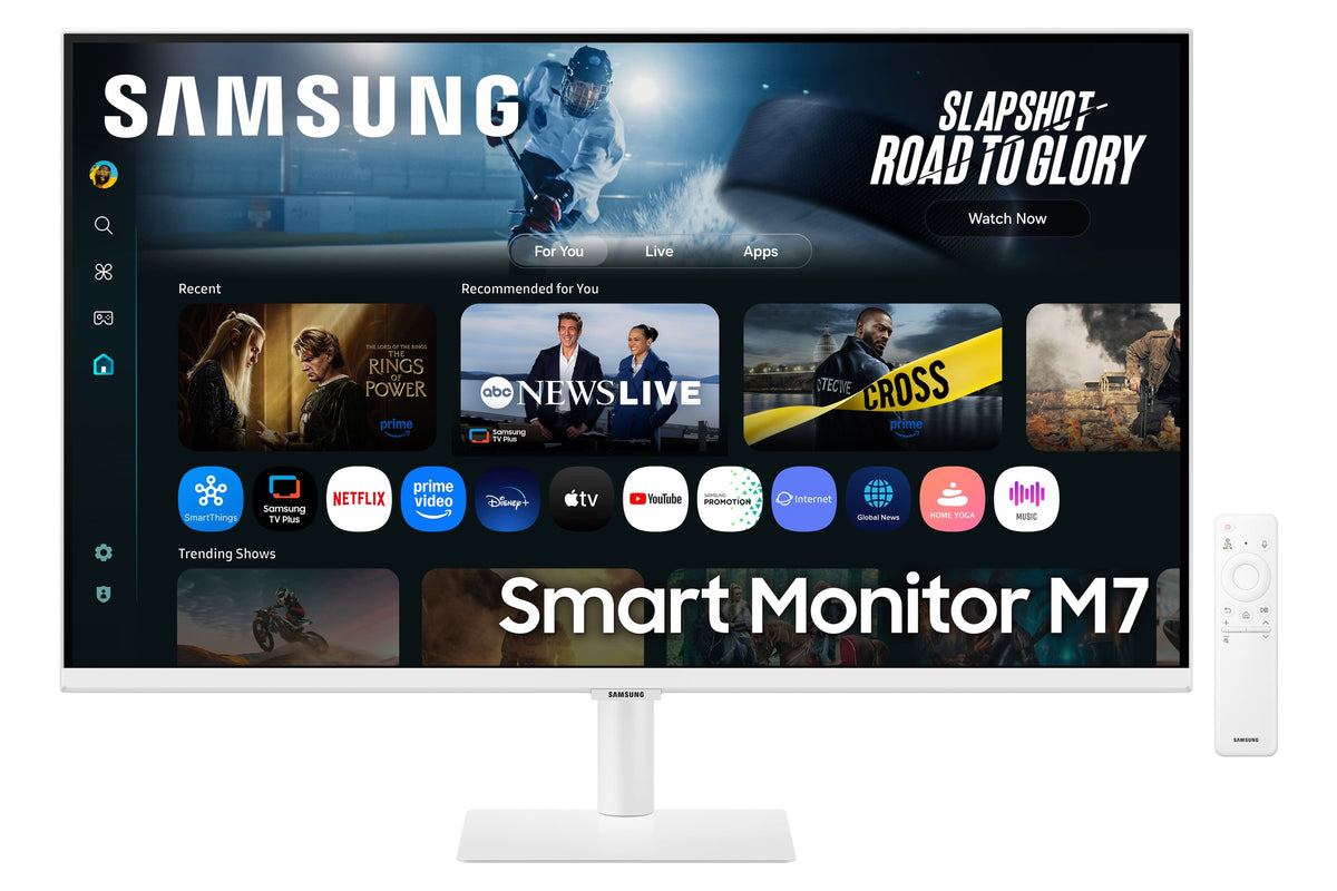 32" M70F 4K UHD Smart Monitor with Samsung Vision AI, Built In Speakers, USB-C - White