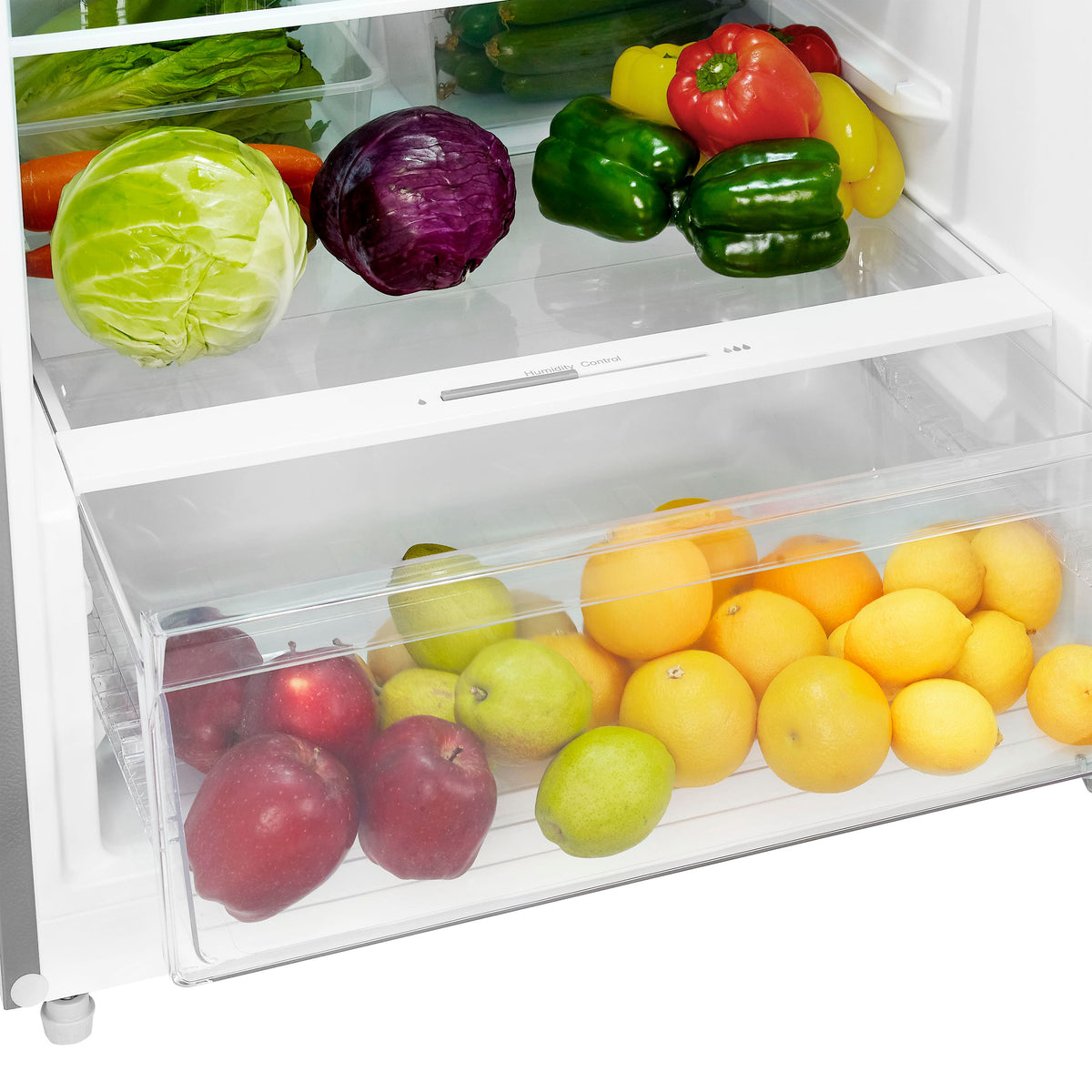 Insignia™ - 28 in. Wide 14.2 Cu. Ft. Top-Freezer Refrigerator with ENERGY STAR Certification - Stainless Steel