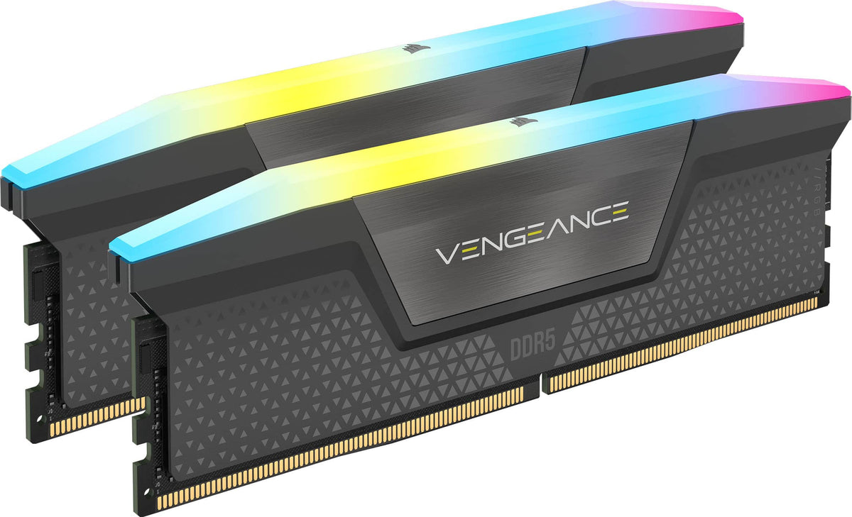 CORSAIR - VENGEANCE RGB DDR5 64GB (2 x 32GB) DDR5 6000 CL40-50-50-96 1.35V Intel XMP & AMD EXPO - Gray