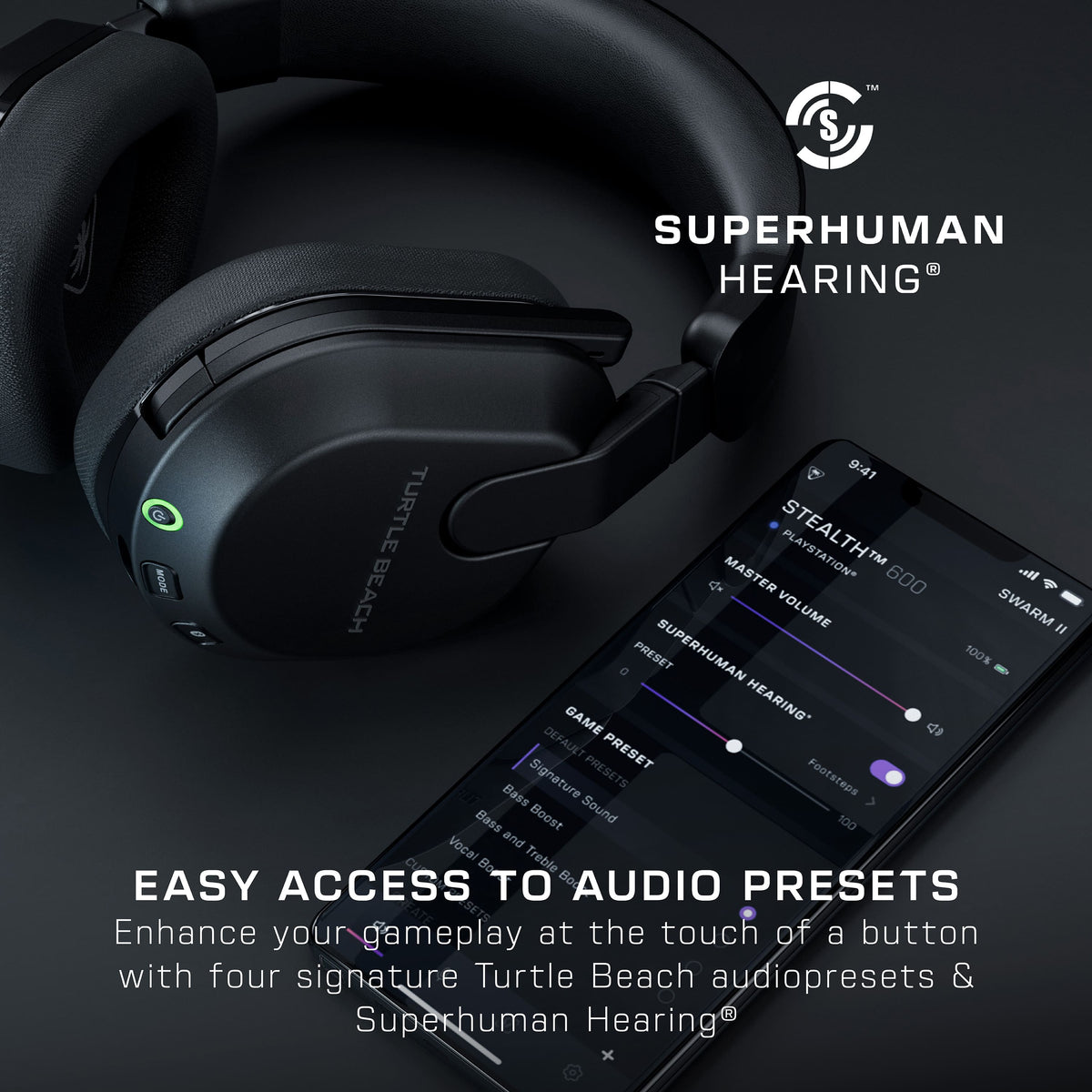 Turtle Beach - Stealth 600 Wireless Over-Ear Multiplatform Gaming Headset for PC, PS5, PS4 & Mobile - Black