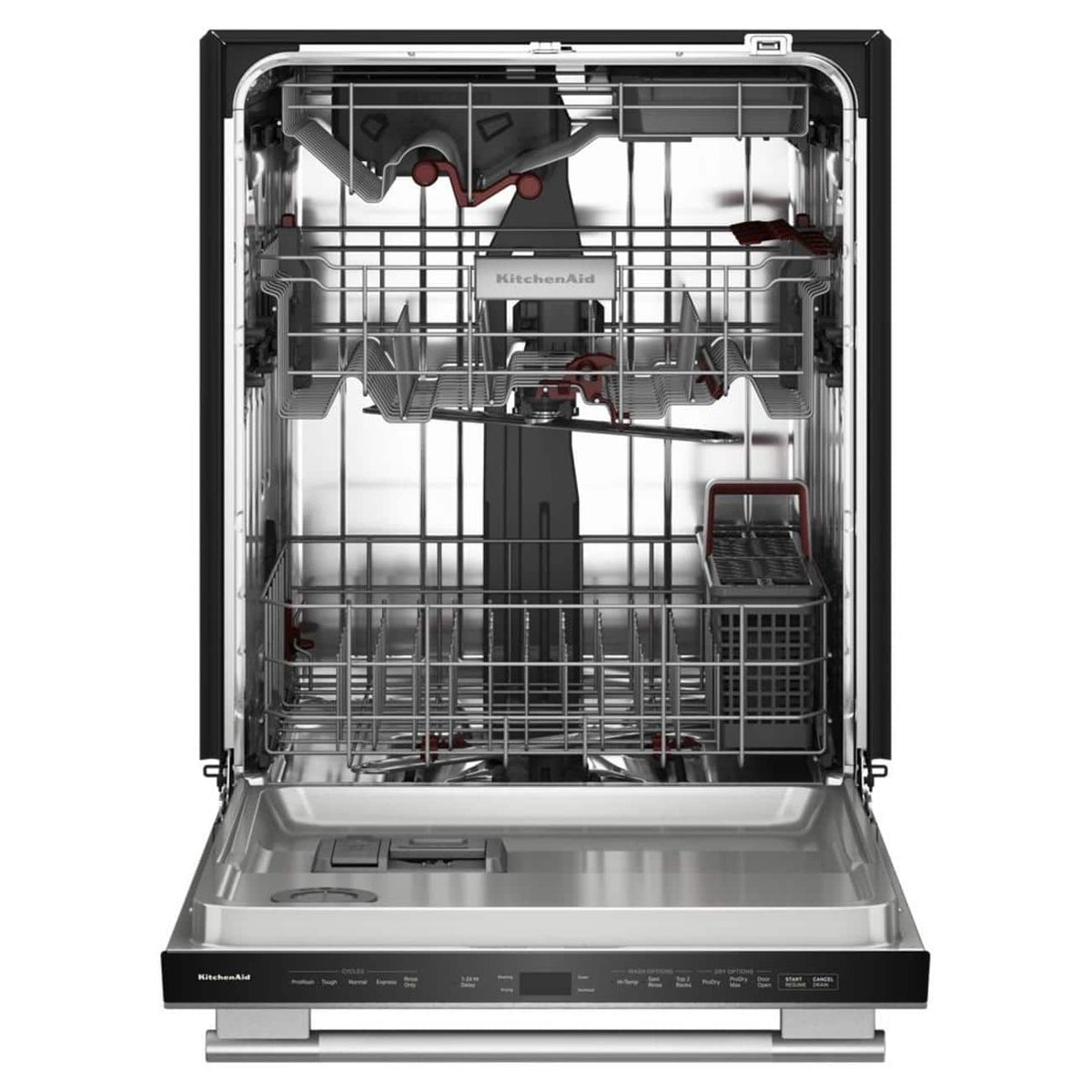 KitchenAid - 24" Top Control Built-In Dishwasher with 360 Max Jets Third Rack, Advanced ProDry, Ultra-bright LED Lighting - Stainless Steel