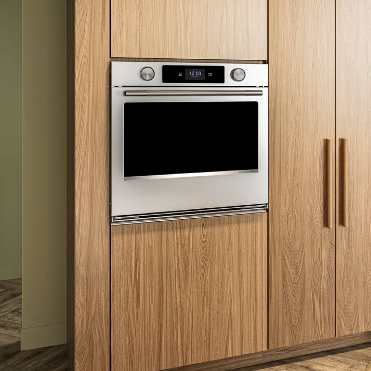 KitchenAid - 27" Smart Built-In Electric Single Wall Oven with Assisted Cooking Modes - Stainless Steel