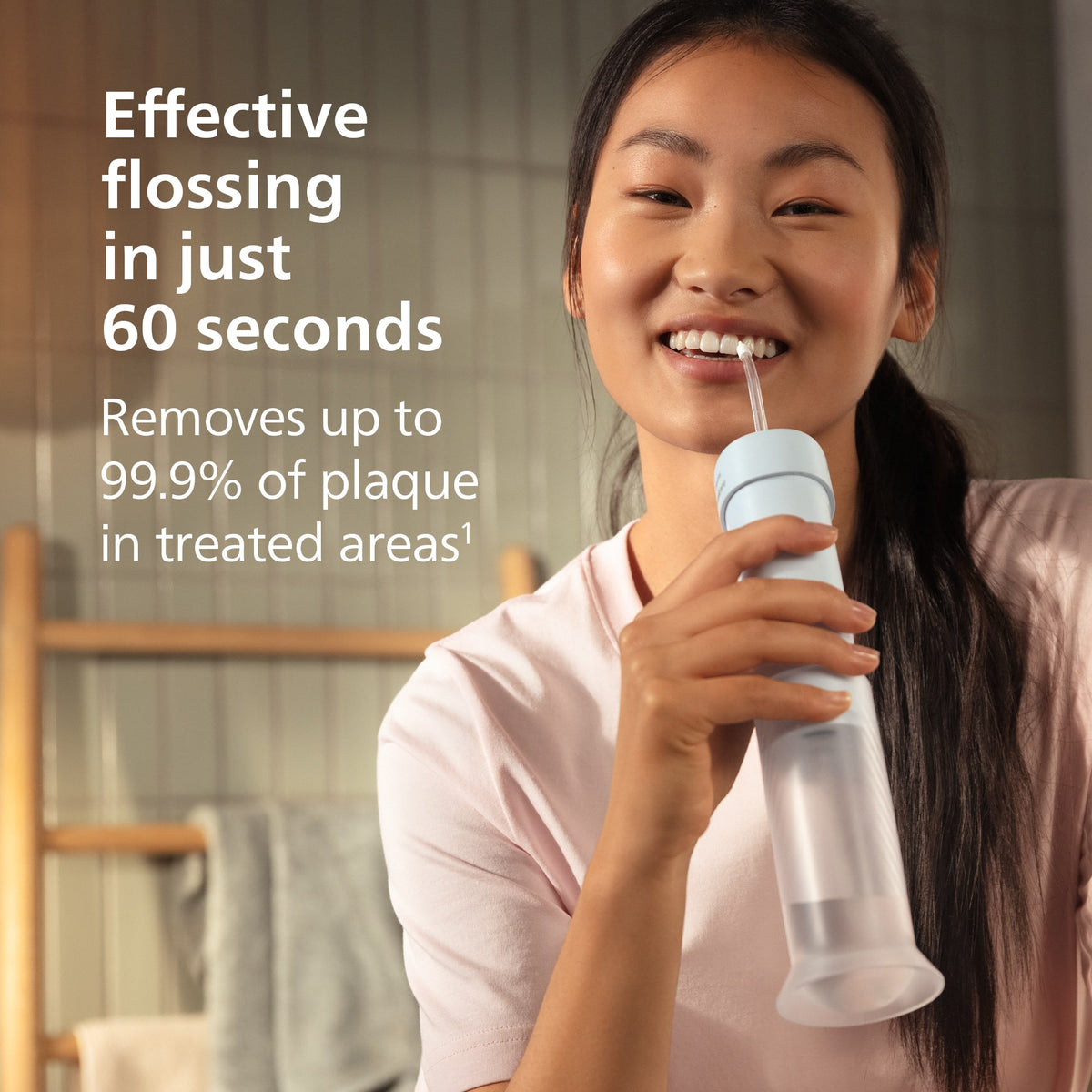 Philips Sonicare - Compact Flosser 1000, Portable Water Flosser with 3 Flossing Modes, Travel Friendly - Blue